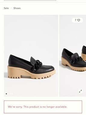 Dolce Vita Black Loafers with Chunky Tan Lug Sole and Chain